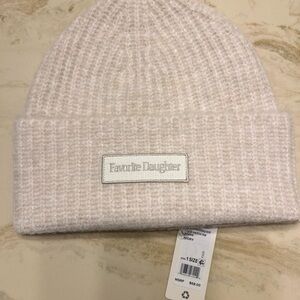 Favorite Daughter Cream Knit Beanie